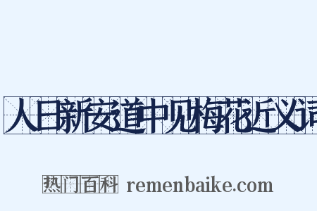 人日新安道中见梅花近义词是什么意思的图片